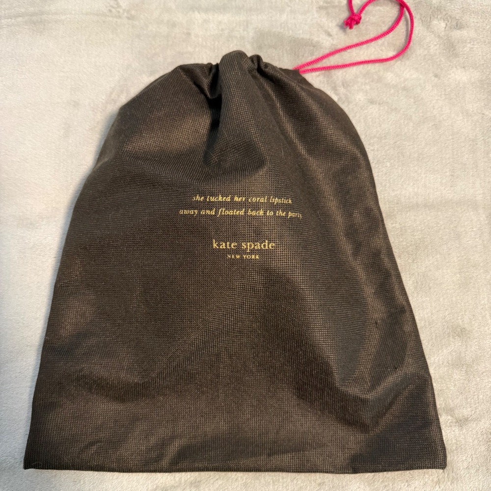 Kate Spade New York Brown Drawstring Dust Bag‎ Large 13x11